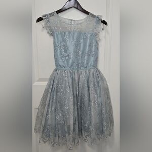 Lilt Girls Size 14 Glittery Light Blue Easter Or Spring dress